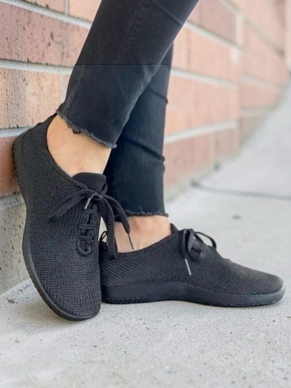 Arcopedico Black Knit Walking Comfort Sneakers Arch Support EU 38 US 7–7.5